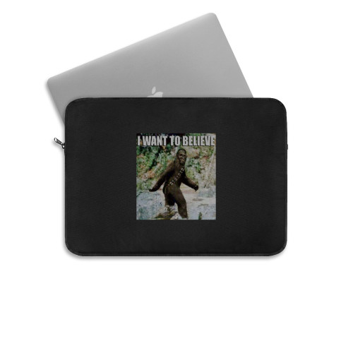 Star Wars Chewy In The Woods I Want To Believe Laptop Sleeve