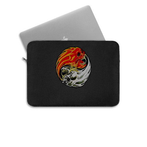 Vintage Metallica Rebel Pushead Skull Yin Yang 1997 Laptop Sleeve