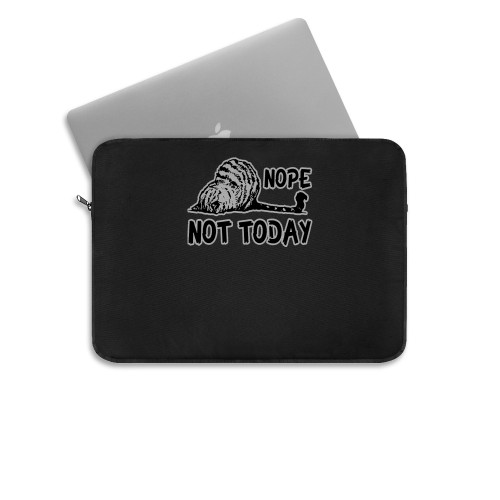 Vintage Nope Not Today Funny Lazy Cat Laptop Sleeve
