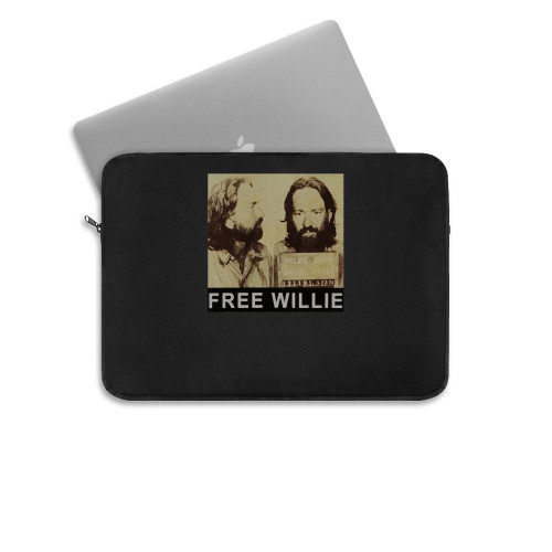 Willie Nelson Mugshot Free Willie Laptop Sleeve