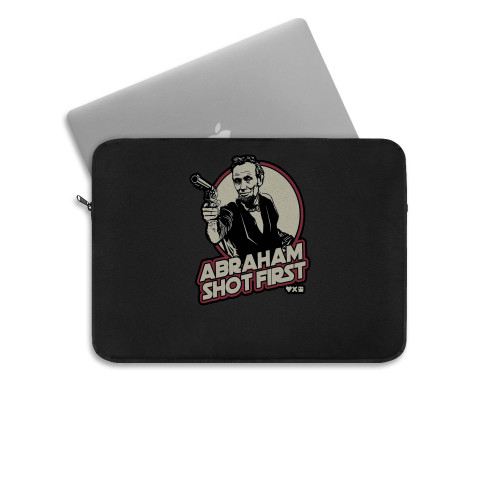 Abraham Lincoln Shot First Laptop Sleeve