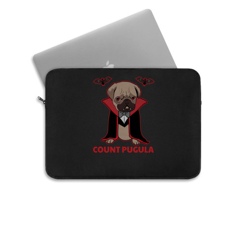 Count Pugula Halloween Funny And Cute Pug Vampire Laptop Sleeve