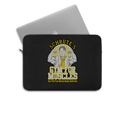 Dwight Schrutes Gym For Muscles Office Tv Series Laptop Sleeve