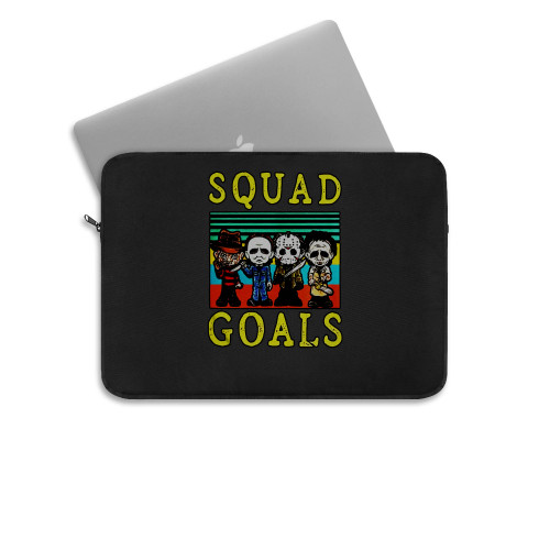 Freddy Krueger Michael Myers Jason Voorhees Squad Goals Vintage Laptop Sleeve