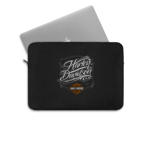 Harley Davidson Script Logo Harley Davidson Laptop Sleeve