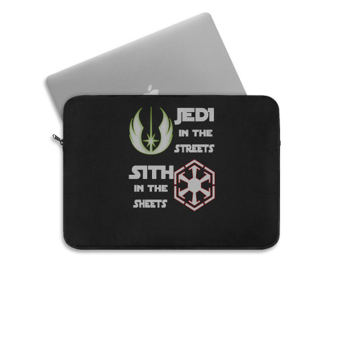 Jedi In The Streets Sith In The Sheets Star Wars Laptop Sleeve