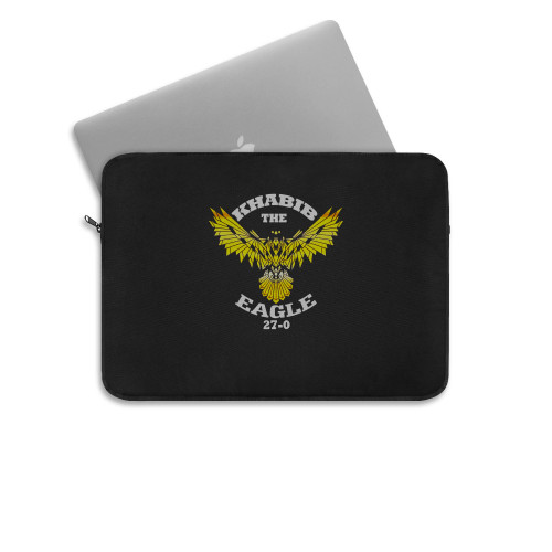 Khabib Nurmagomedov The Eagle Gold Mma 27 0 World Champion Laptop Sleeve