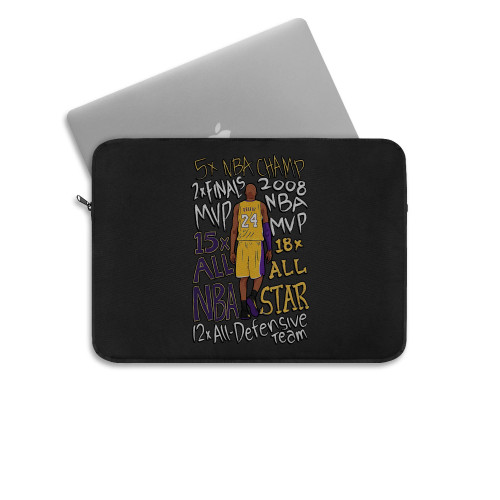 Kobe Bryant Accolades Laptop Sleeve