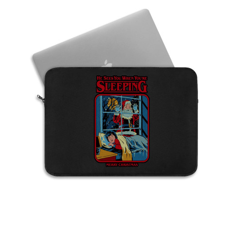 Merry Christmas Sees You When You Are Sleeping Laptop Sleeve