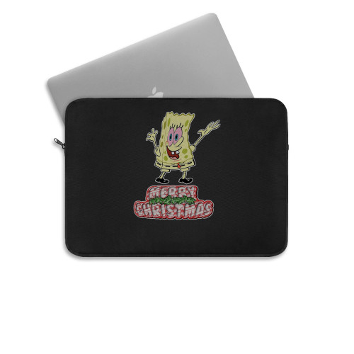 Merry Christmas Sponge Bob Laptop Sleeve