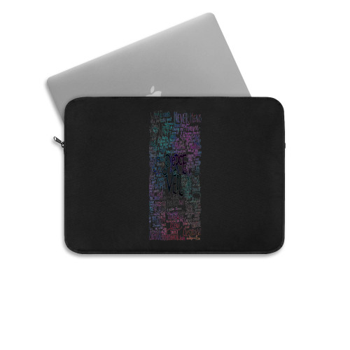 Pierce The Veil Band Lyric Rainbow Laptop Sleeve