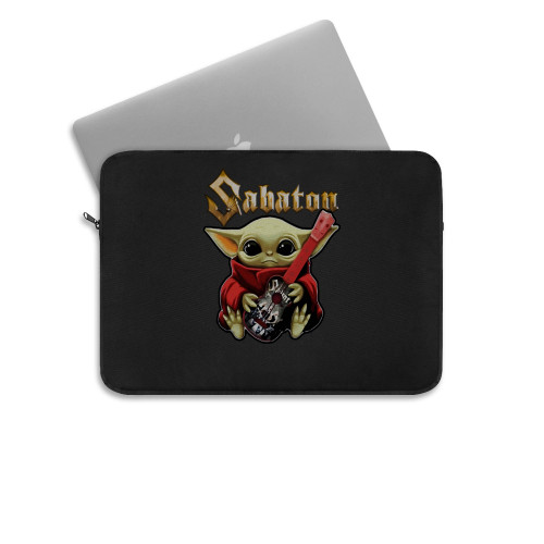 Pretty Baby Yoda Hug Sabaton Laptop Sleeve