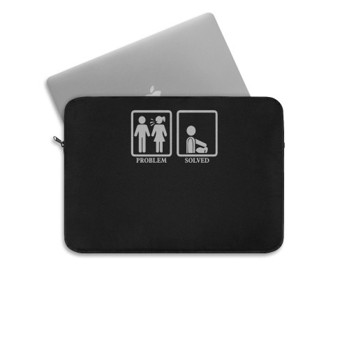 Problem Solved Marriage Funny Newly Married Wife Husband Laptop Sleeve