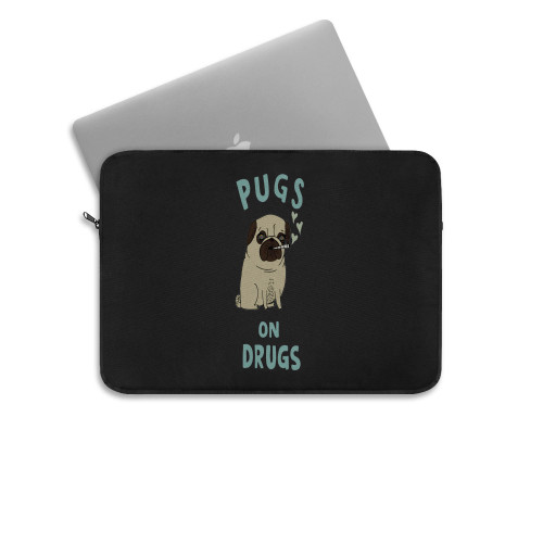Pugs Not Drugs Laptop Sleeve
