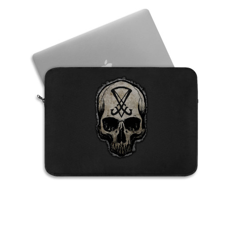 Sigil Of Lucifer Skull Laptop Sleeve