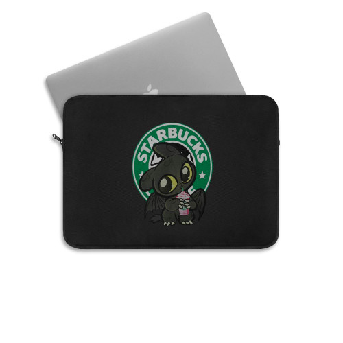 Toothless Drinking Starbucks Coffee Laptop Sleeve