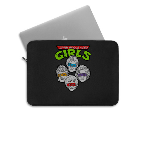 Upper Middle Aged Girls Tmnt Mashup Laptop Sleeve