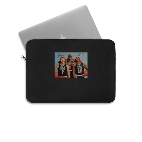 Usa Dream Team Michael Jordan Magic Johnson Larry Bird Sign Laptop Sleeve