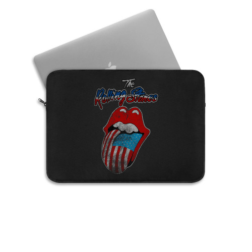 Vintage The Rolling Stones Usa Lips Logo Laptop Sleeve