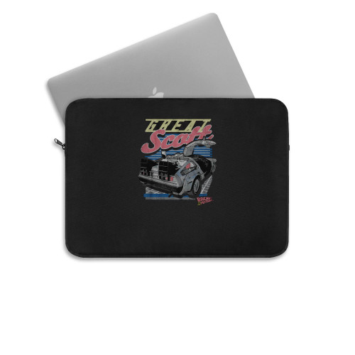 Back To The Future Great Scott Delorean Car Laptop Sleeve