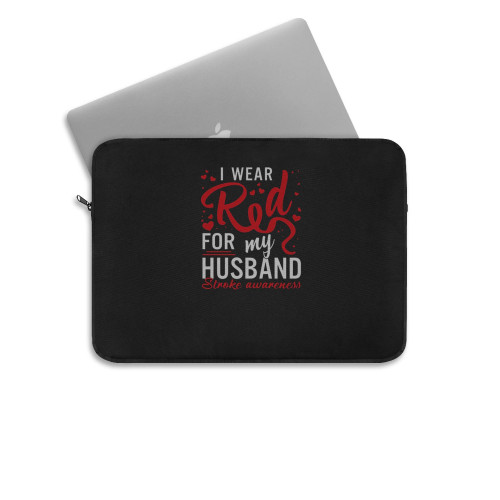 I Wear Red For My Husband Laptop Sleeve