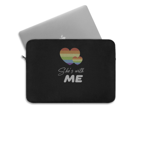 She Is With Me Couple Matching Laptop Sleeve