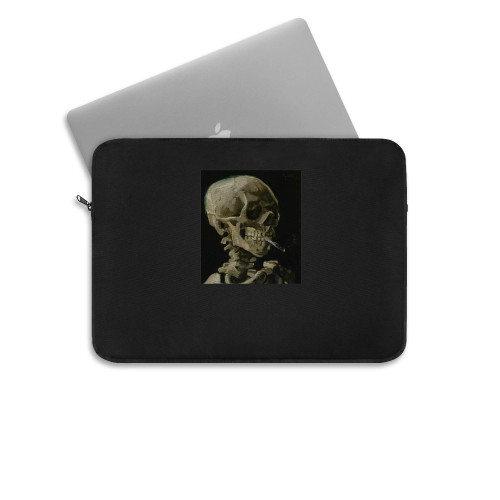 Smoking Skeleton Halloween Laptop Sleeve