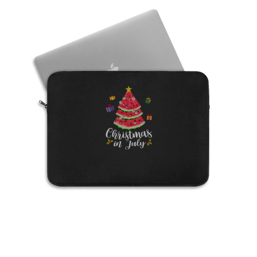 Watermelon Christmas Tree Christmas In July Summer Vacation Laptop Sleeve