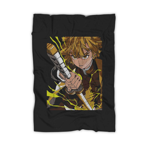 Zenitsu Agatsuma Demon Slayer Kimetsu No Yaiba Blanket