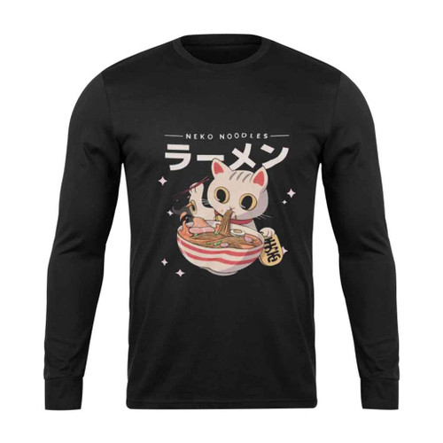 Neko Noodles Ramen Long Sleeve T-Shirt Tee