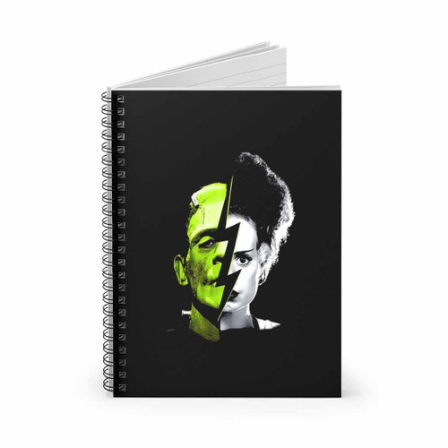 Universal Monsters Frankenstein And Bride Split Spiral Notebook