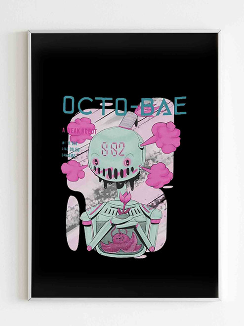 Octo Bae Aesthetic Robot Poster