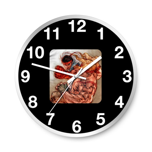 Alex Vs Ryu Street Fighter Wall Clocks