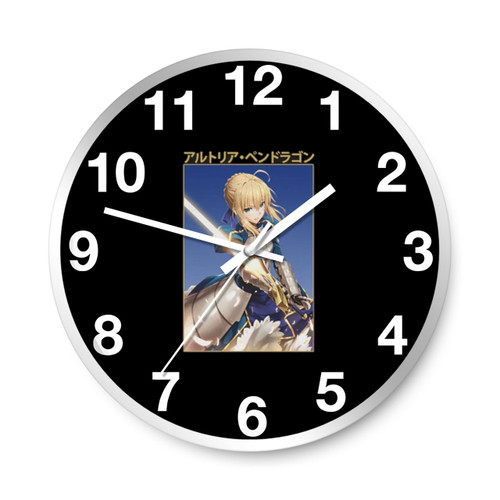 Fate Stay Night Saber Anime Love You Wall Clocks
