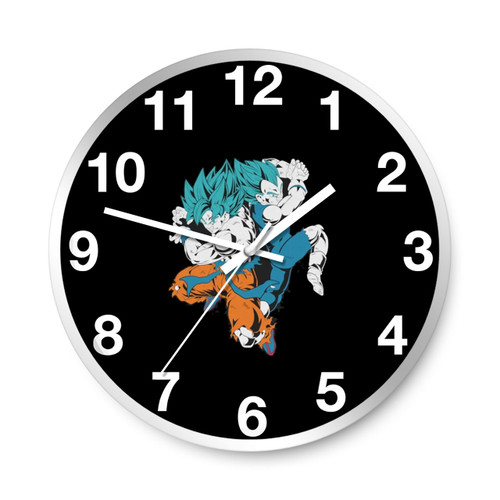 Goku And Vegeta Dragon Ball Super Saiyan Mode Wall Clocks