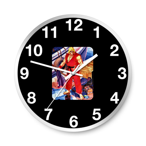 Ken In Stage Street Fighting Wall Clocks