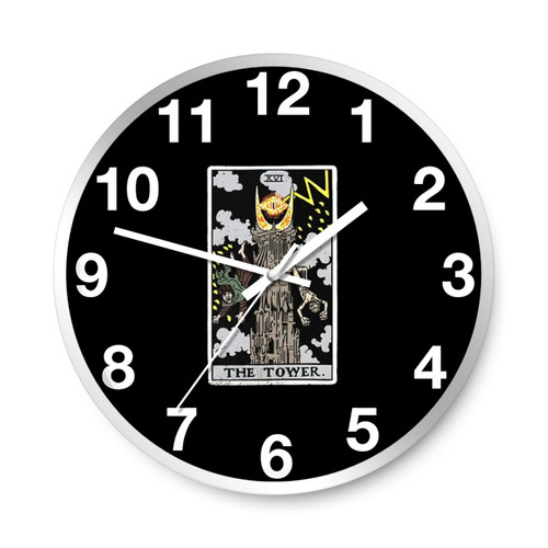The Tower The Lord Of The Ring Tarot Card Wall Clocks