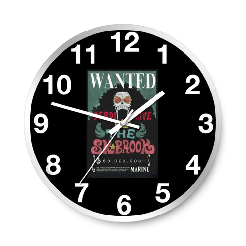 Wanted Poster Of The Sk Brook One Piece Wall Clocks