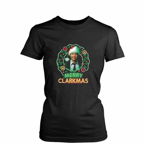 National Lampoon Is Christmas Vacation Merry Clarkmas Womens T-Shirt Tee National Lampoon Is Christmas Vacation Merry Clarkmas Womens T-Shirt Tee