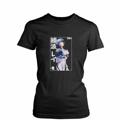 Neon Genesis Evangelion Rei Ayanami Anime Logo Art Womens T-Shirt Tee