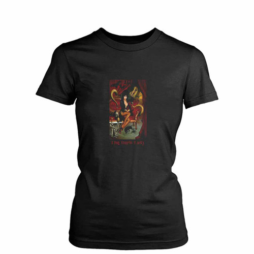 The Dark Lady Elvira Mistress Of The Dark Tarot Card Womens T-Shirt Tee