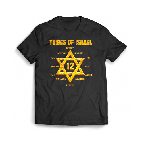 12 Twelve Tribes Of Israel Hebrew Israelite Judah Jerusalem Mens T-Shirt Tee