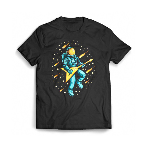 Astronaut Playing Guitar Rock The Space Mens T-Shirt Tee