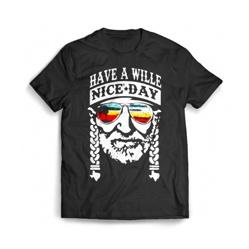 Willie Nelson Have A Willie Nice Day Mens T-Shirt Tee