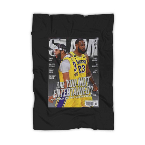 Lebron James And Anthony Davis Los Angeles Lakers Nba Slam Cover Blanket