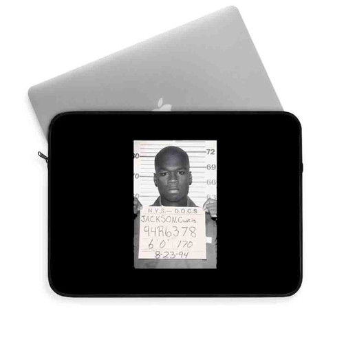 Get Rich Or Die Tryin With 50 Cent Mugshot Laptop Sleeve