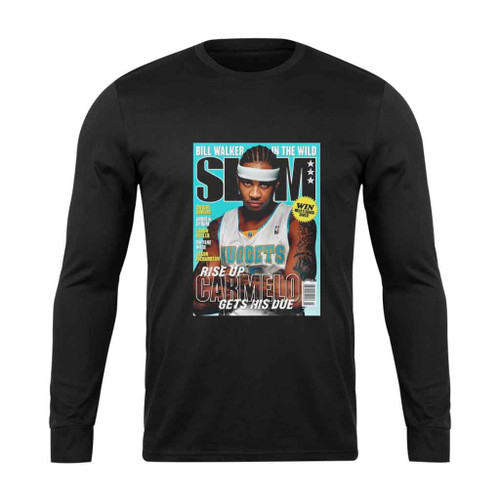 Carmelo Anthony Nba Denver Nuggets Slam Cover Long Sleeve T-Shirt Tee