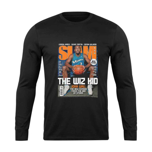 John Wall Nba Washington Wizards The Wiz Kid Slam Cover Long Sleeve T-Shirt Tee