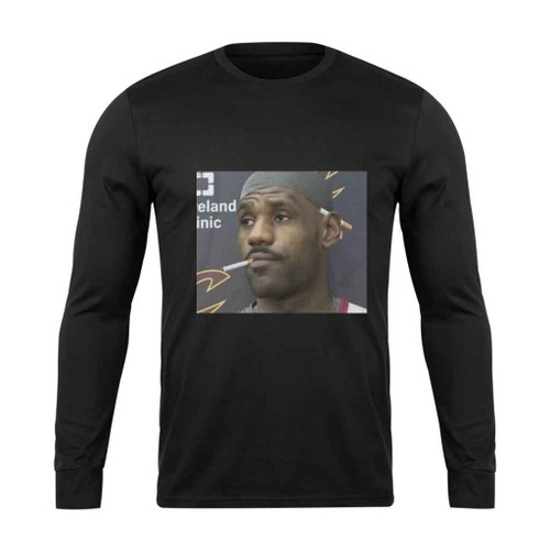 Lebron James Ciggarette Meme Long Sleeve T-Shirt Tee