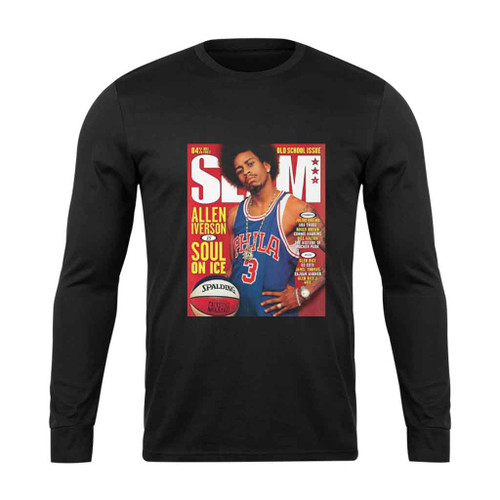 Slam Cover Philadelphia 76Ers Allen Iverson Long Sleeve T-Shirt Tee